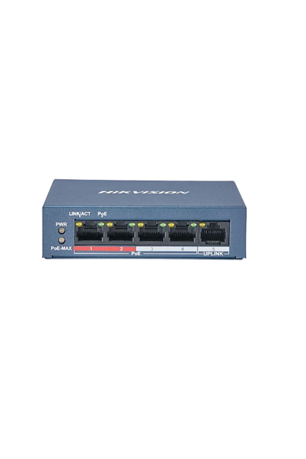 HIKVISION DS-3E0105P-E-M(B) 4+1 PORT 10-100M YÖNETİLMEZ 1PORT UPLİNK+4 PORT POE SWİTCH 38W