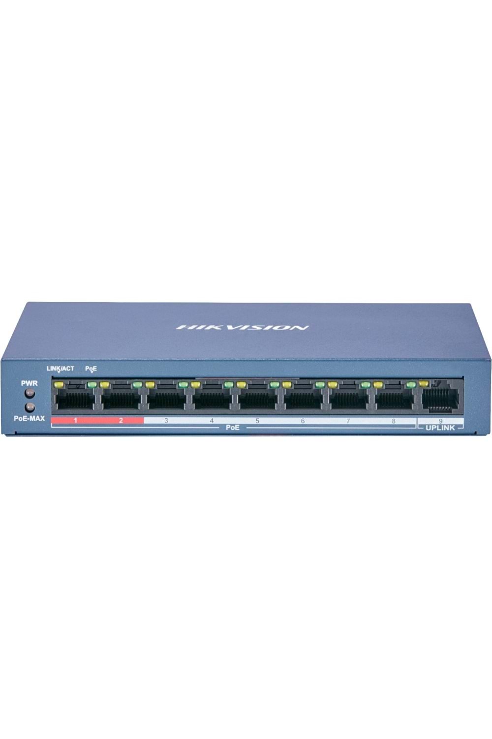 HIKVISION DS-3E0109P-E-M(B) 8 PORT 10-100 YÖNETİLMEZ 1 PORT UPLİNK+8 PORT POE SWİTCH 58W