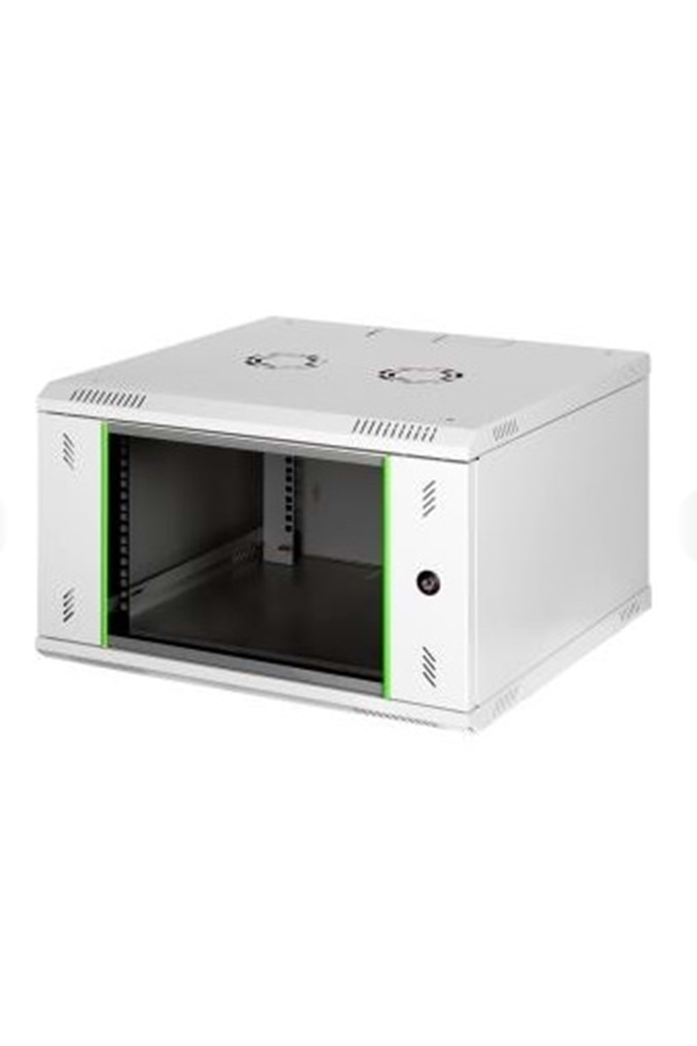 LANDE LN-WB-06U6045-BL-F DEMONTE 6U 19INCH PROLINEB YENI SERI DUVAR TIPI KABINETW600XD450MM RAL 9005 SIYAH CAMLI ON KAPAKLI-WBS-2ADET19INCH CIHAZ DIKME ONDE