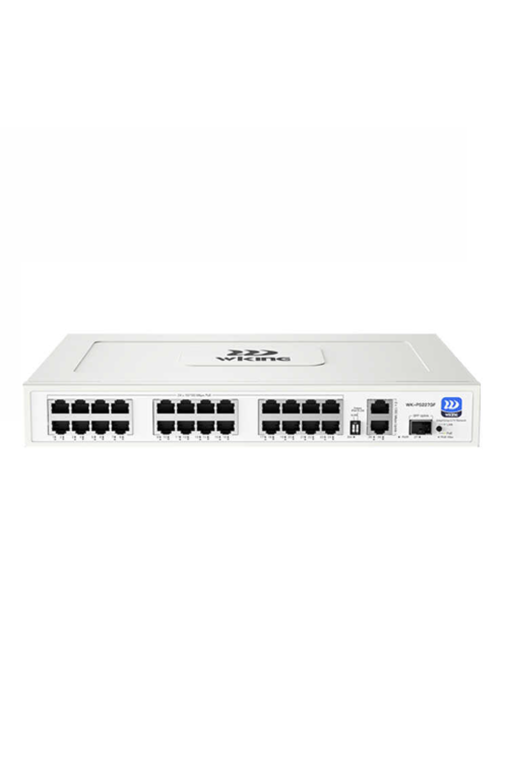 Wİ-TEK WIKING WK-PS227GF 24 x 10/100Mbps PoE Ports, 2 x 10/100/1000Mbps + 1 x 1000Mbps SFP Uplink