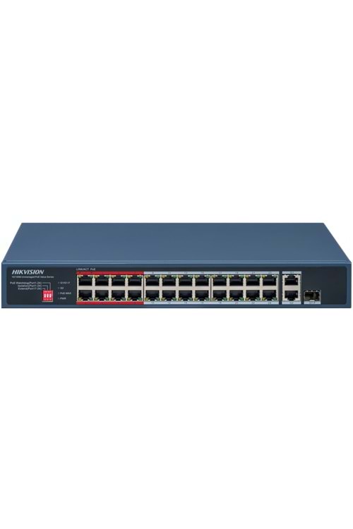 HIKVISION DS-3E0326P-E-M(C) 24 PORT 10-100 YÖNETİLMEZ+2PORT GB+1PORT SFP 24 ADET POE SWİTCH