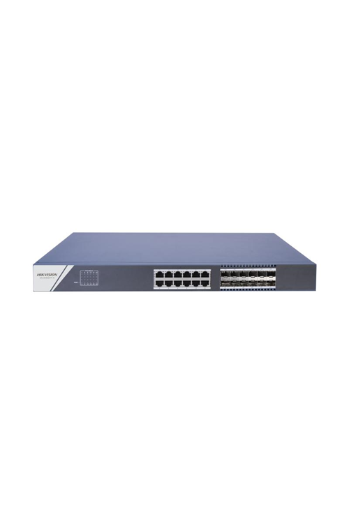 HIKVISION DS-3E0524TF(B) 24 PORTLU 12 × Gigabit RJ45 portu, 12 × Gigabit fiber optik portu Omurga Switch