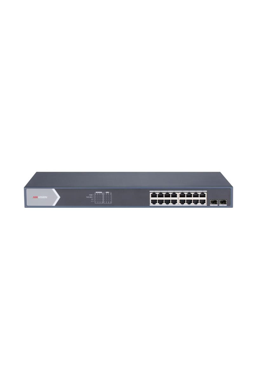 HIKVISION DS-3E1518P-SI 10/100/1000 16 GİGABİT PORTLU+2SFP POE SWİTCH 250W