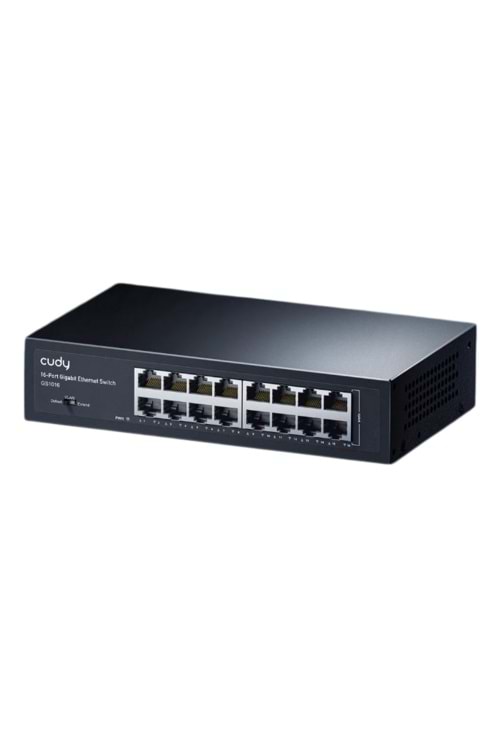 CUDY GS1016 16 PORT 10-100-1000 YÖNETİLEMEZ RACK MOUNT METAL KASA SWİTCH