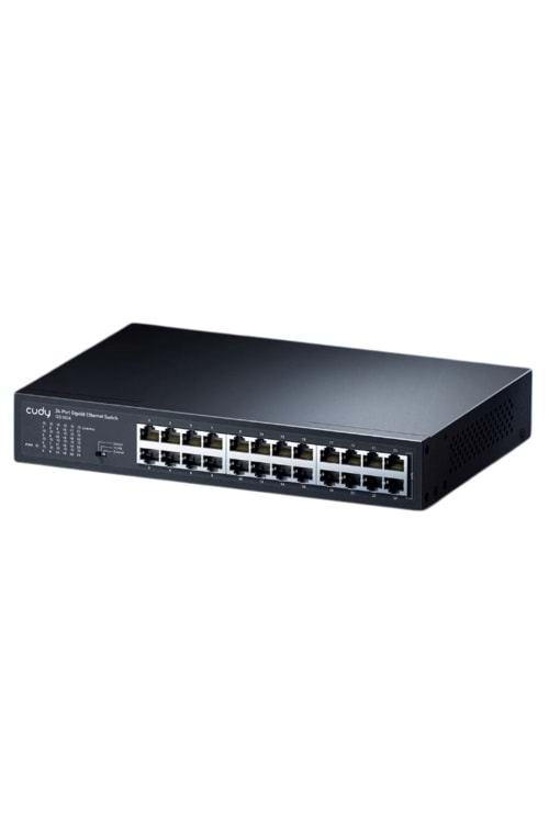 CUDY GS1024 24 PORT 10-100-1000 YÖNETİLMEZ RACK MOUNT METAL KASA GİGABİT ETHERNET SWİTCH