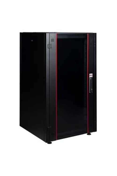 LANDE LN-HL26U6060-BL-B KS-FS / 9473 -MONTAJLI 26U W600MM X D6000MMPROLINE400 DIKILI TIP SERISI KABINET (SIYAH)(ON TEK ACILIM CAM/B-TURKIYEPAKET/TEKERLEKSIZ)