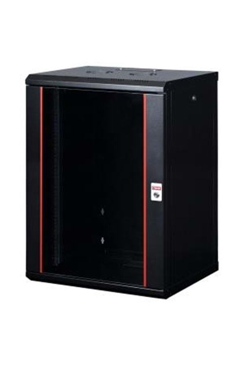 LANDE LN-PR20U6060-BL121 MONTAJLI 20U W600MM X D600 PROLINE300 SERISIDIKILI TIP KABINET (SIYAH) (ON TEK ACILIMCITALI CAM/C - ARKA TEK ACILIM MENTESELIMETAL/G