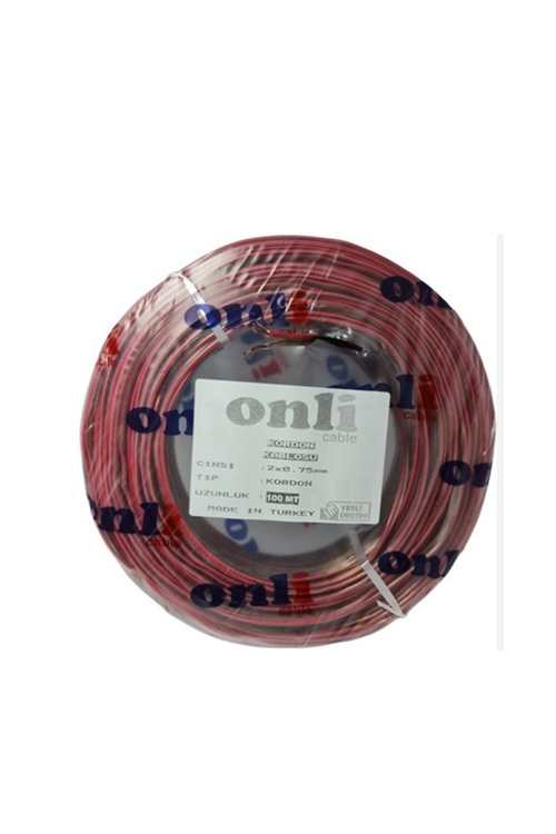 ONLİ CABLE ON-0752 2X0,75MM ŞEFFAF HOPARLÖR KABLOSU 100MT