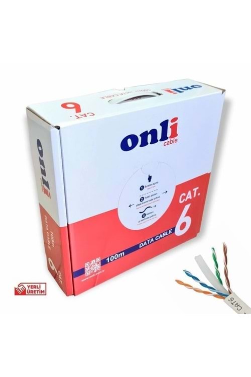 ONLİ CABLE ON-6006 CAT6(U-UTP) 23AWG PE 100MT OUTDOOR KABLO