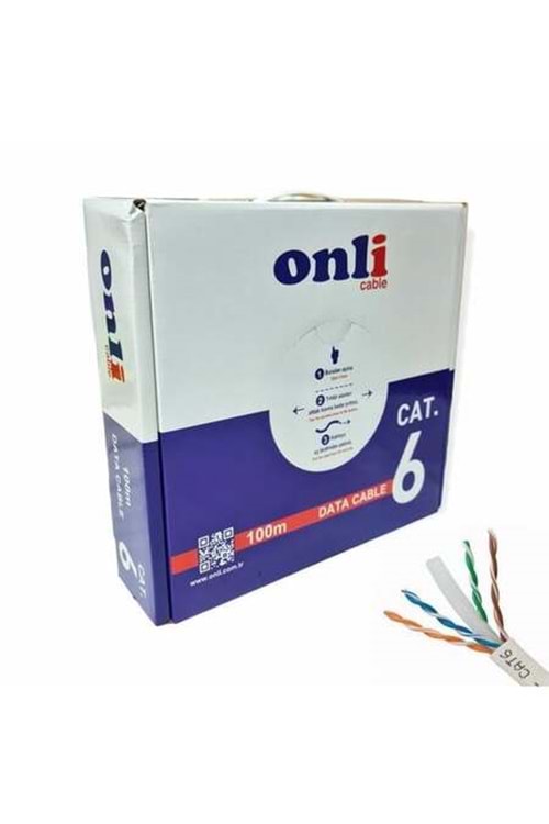 ONLİ CABLE ON-6016 CAT6(SF-UTP) 24AWG PE 100MT OUTDOOR KABLO