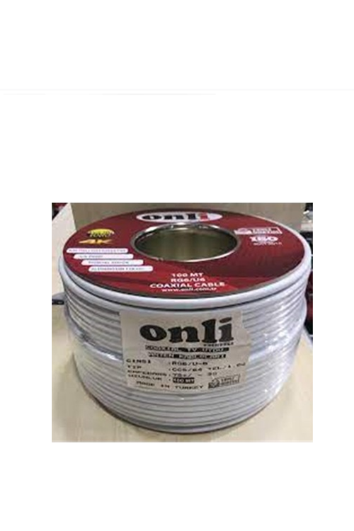 ONLİ CABLE ON-6403 RG6/U6 64 TEL 1.02 (CCS/AL) KOAKSİYEL ANTEN KABLOSU 100MT