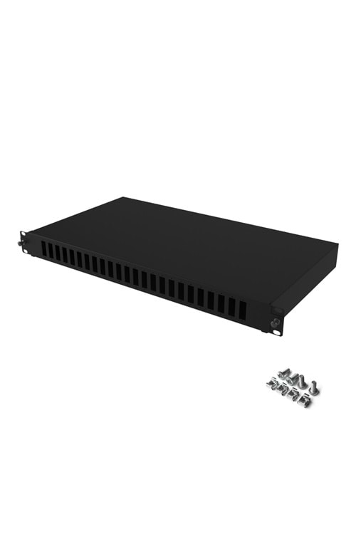 1U 19İNÇ SC-24 PORT SCD FİBER OPTİK RACK TİPİ HAREKETLİ DUPLEX RACKBOX PATCH PANEL