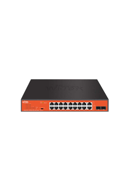 Wİ-TEK WI-PS318GFH 16GE PoE+2 Combo SFP 250M Poe Switch