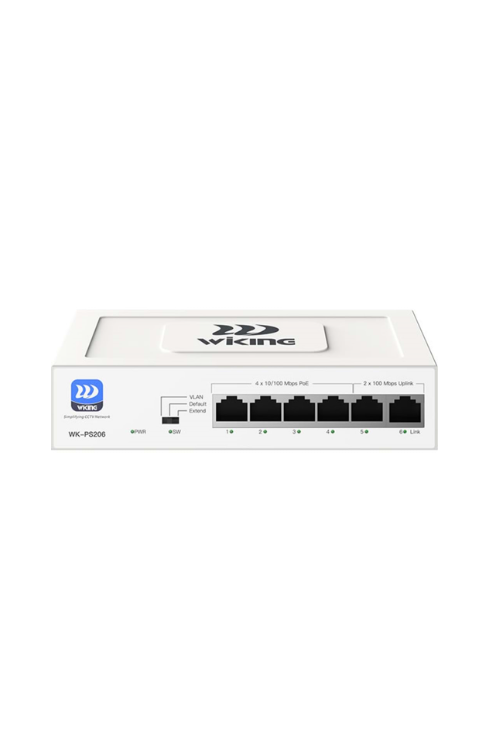 Wİ-TEK WIKING WK-PS206 4PORT MB +2PORT MB UPLİNK POE SWİTCH