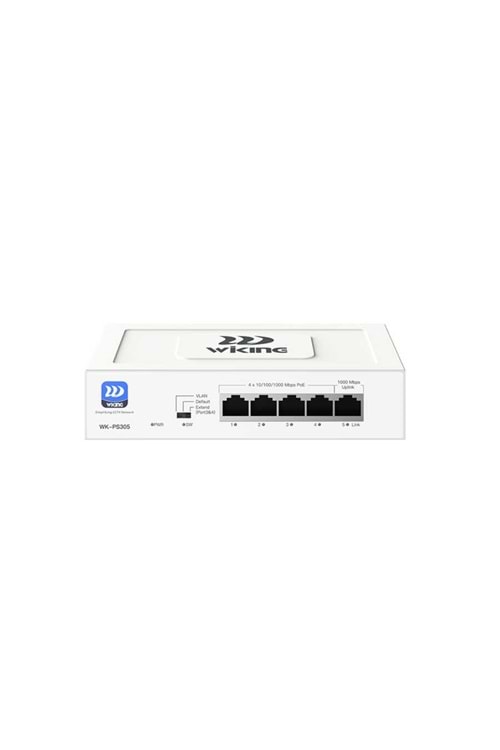 Wİ-TEK WIKING WK-PS305 4 Port Gigabit + 1 Port Gigabit Uplink POE Switch 4 Port Gigabit + 1 Port Gigabit Uplink POE Switch