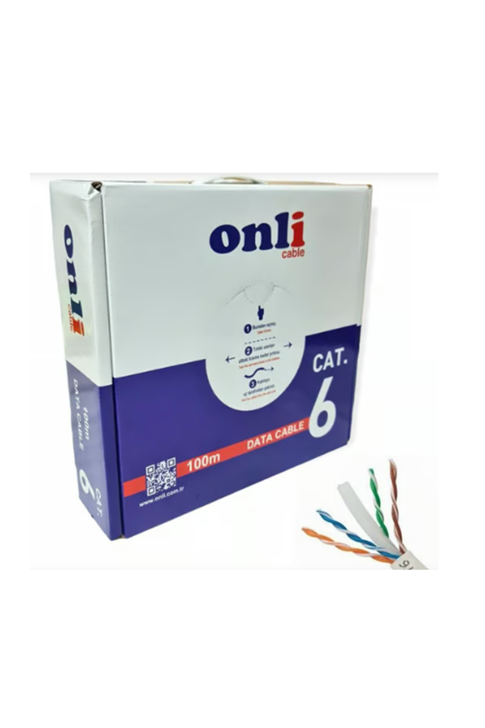 ONLİ CABLE ON-6001 CAT6(U-UTP) 24AWG 100MT KABLO