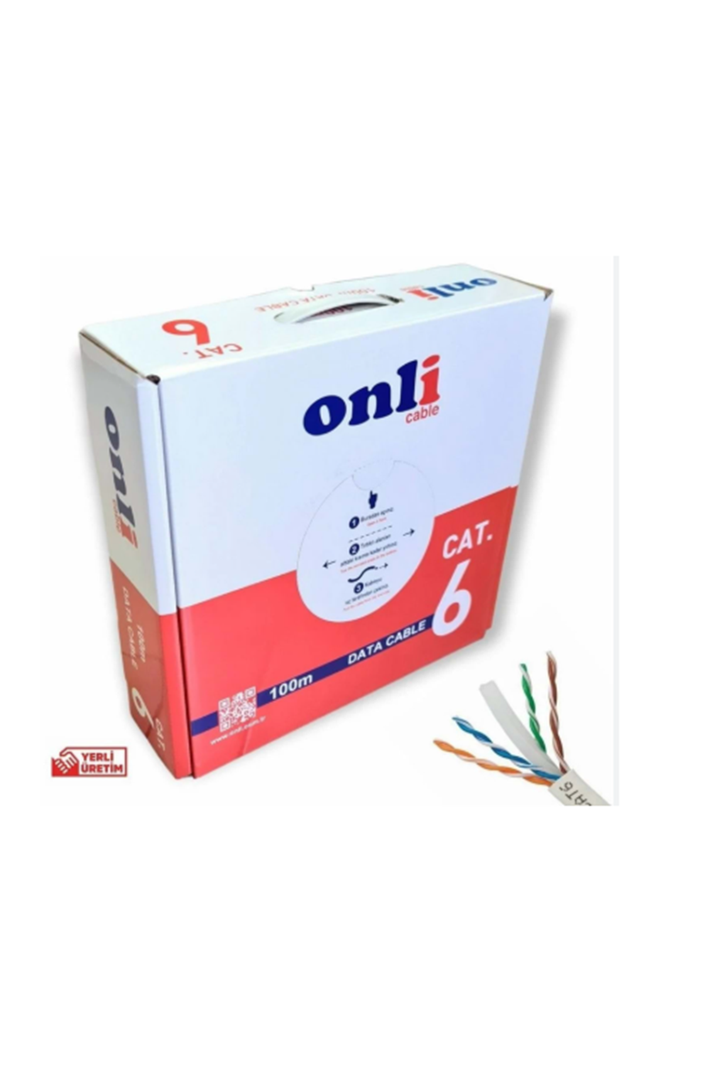 ONLİ CABLE ON-6016 CAT6(SF-UTP) 24AWG PE 100MT OUTDOOR KABLO
